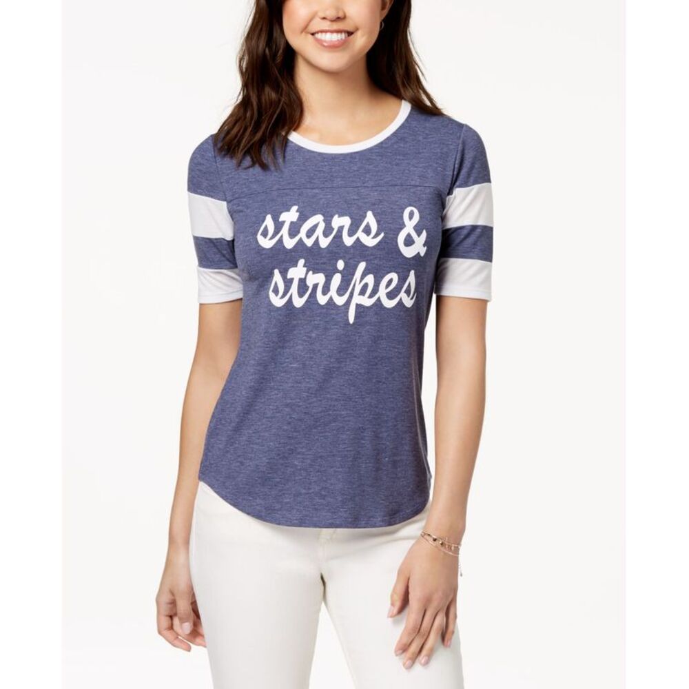 Pretty Rebellious Rebellious One Juniors Stars Stripes Graphic T-Shirt